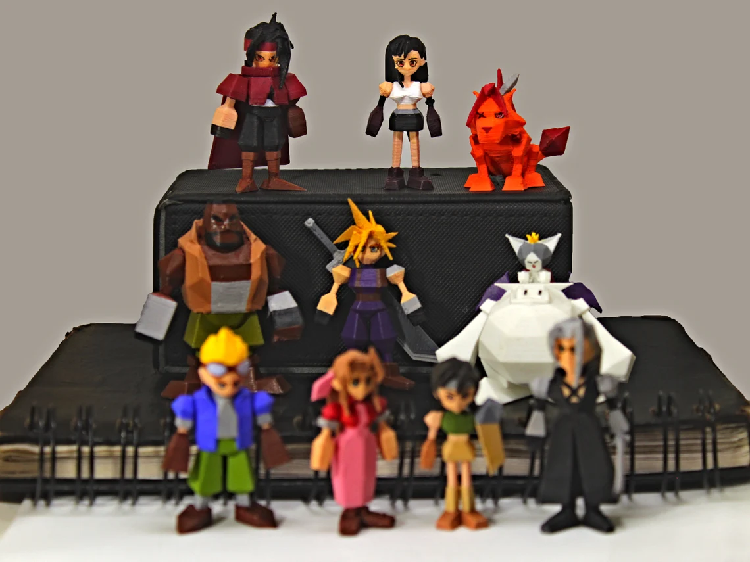 Final Fantasy 7 3D Printed Characters