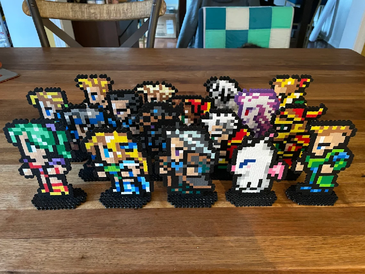 Final Fantasy VI Perler Bead Sprites