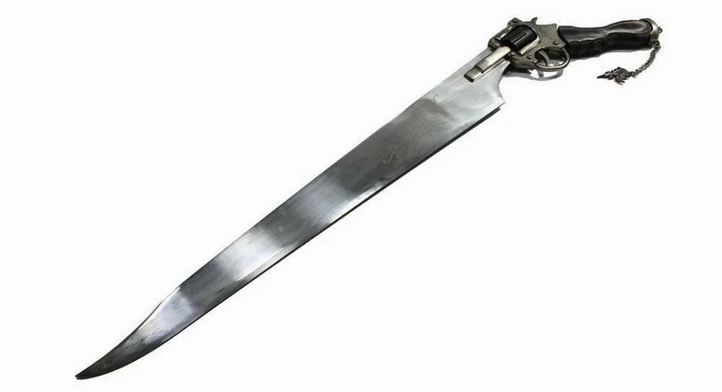 Functional Gunblade Revolver Replica Sword