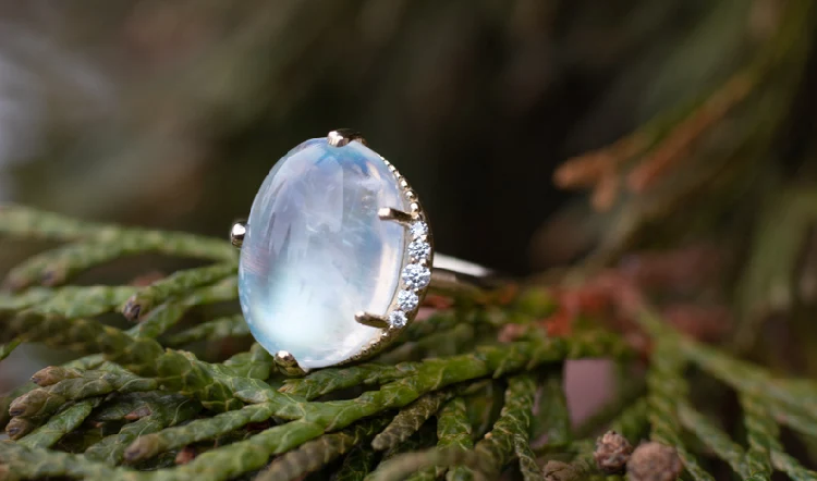 Moonstone Wedding Ring